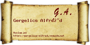 Gergelics Alfréd névjegykártya